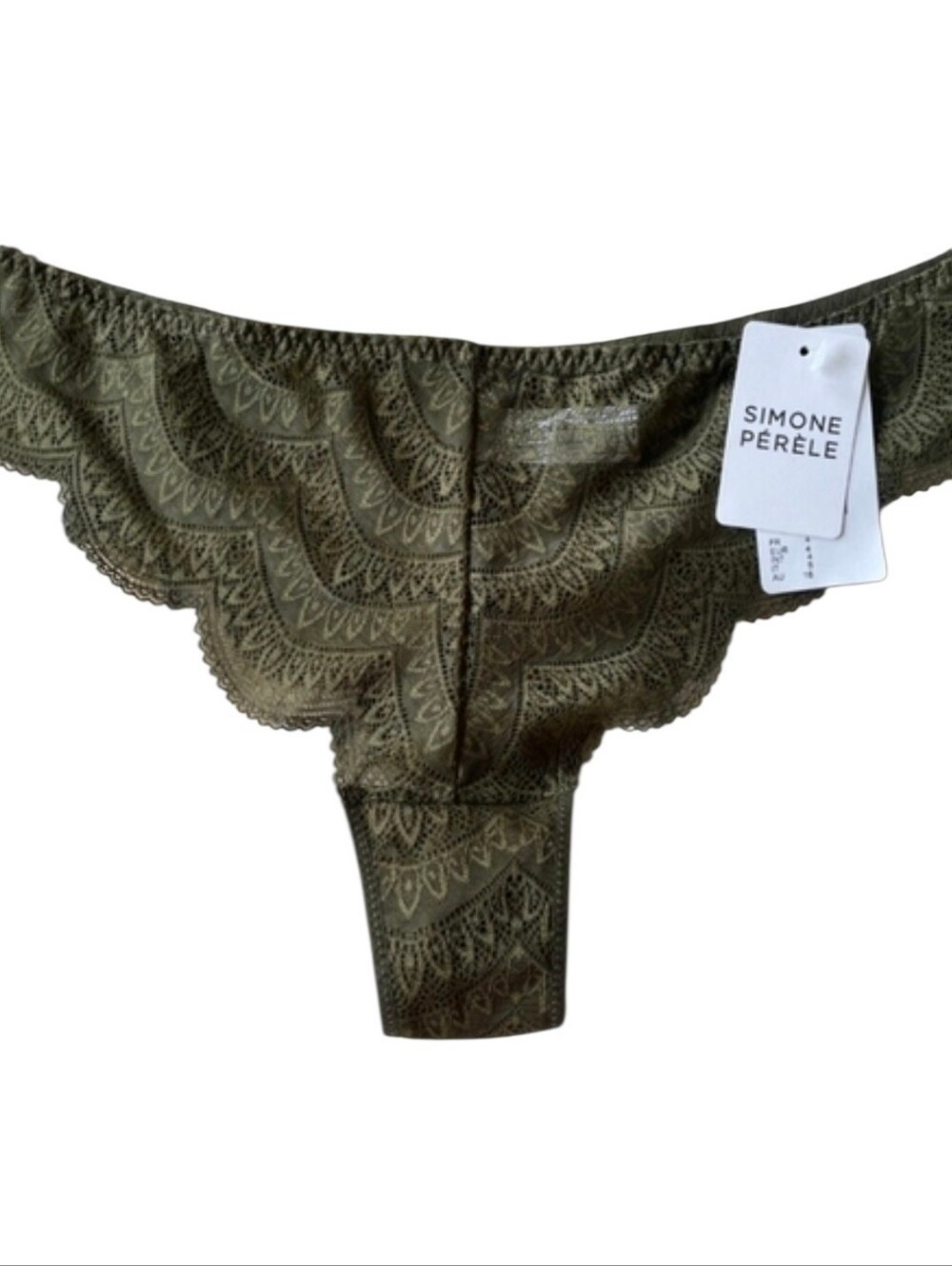 NWT Simone Perele Green Vert Aventure Lace Bikini Panty EUR 4
